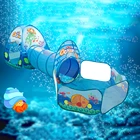 Детская игровая палатка 3 в 1, туннель для комнатных и уличных игр, для шаров для океана, детская игрушка, складной детский игровой домик для ползания