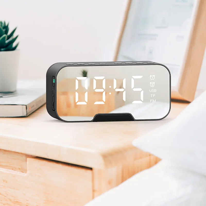 Светодиодные Bluetooth-часы с динамиком Многофункциональные цифровые настольные