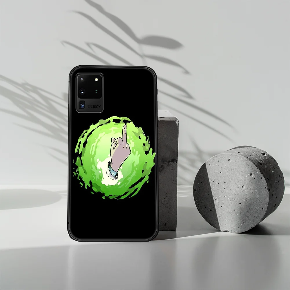 

Cartoon Rick Anime Morty Phone Case Cover Hull For Samsung Galaxy S 7 8 9 10 e 20 FE edge uitra plus Note 9 10 20 black Prime