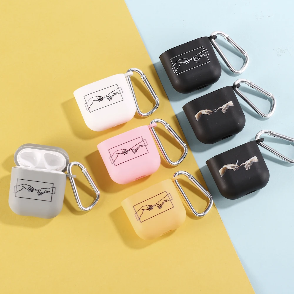 Чехол для наушников David Hand Art lines футляр зарядного устройства Apple iPhone AirPods Pro мягкий