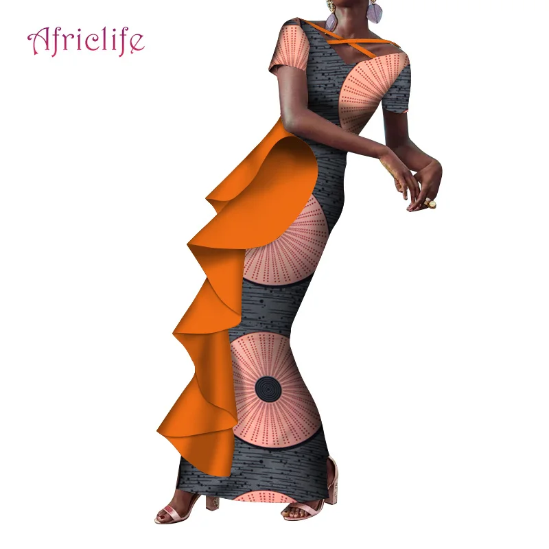 Летние платья с Африканским принтом для женщин одежда Дашики модные женские
