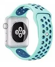 Мягкий силиконовый спортивный ремешок для apple watch ремешок 40 мм 44 мм браслет для iwatch 5 4 3 2 1 дышащий ремешок для часов 42 мм 38 мм - Цвет ремешка: green blue