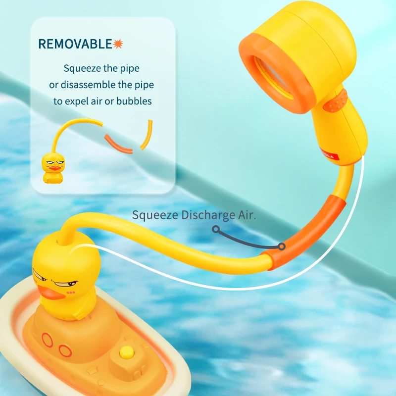baby bath toys electric duck floating water spray shower game bathroom bathtub faucet sprinkler toy for children kids swimming free global shipping