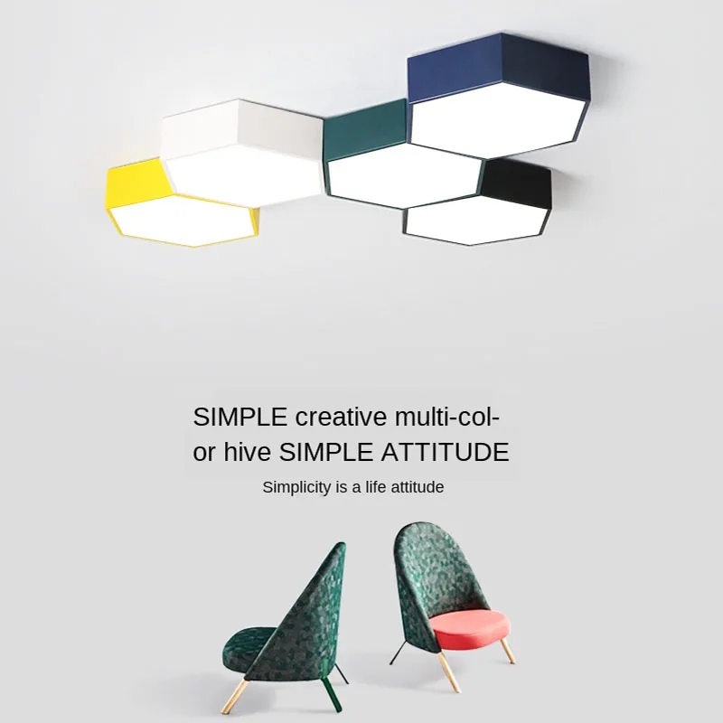 

Nordic modern multicolor DIY combination LED ceiling lamp bedroom chandelier restaurant LED lamp hotel LED control lamp