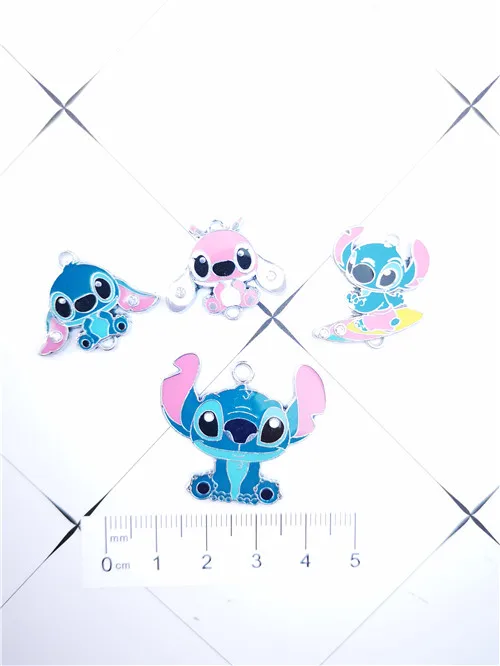 10 шт. ожерелье из мультика цепочка для ключей эмалированные бусины металлическая