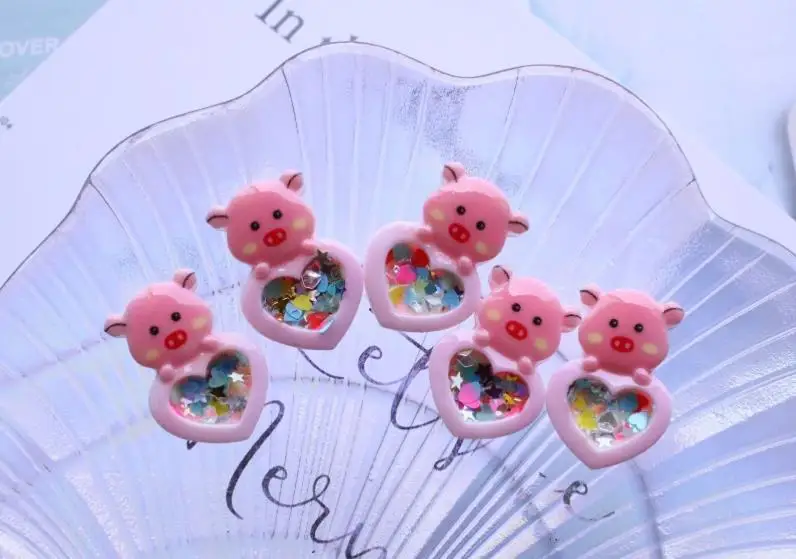 

cartoon Animals heart Flat back Resin Cabochon Kawaii stars filling Decoration DIY Embellishments Scrapbook Crafts