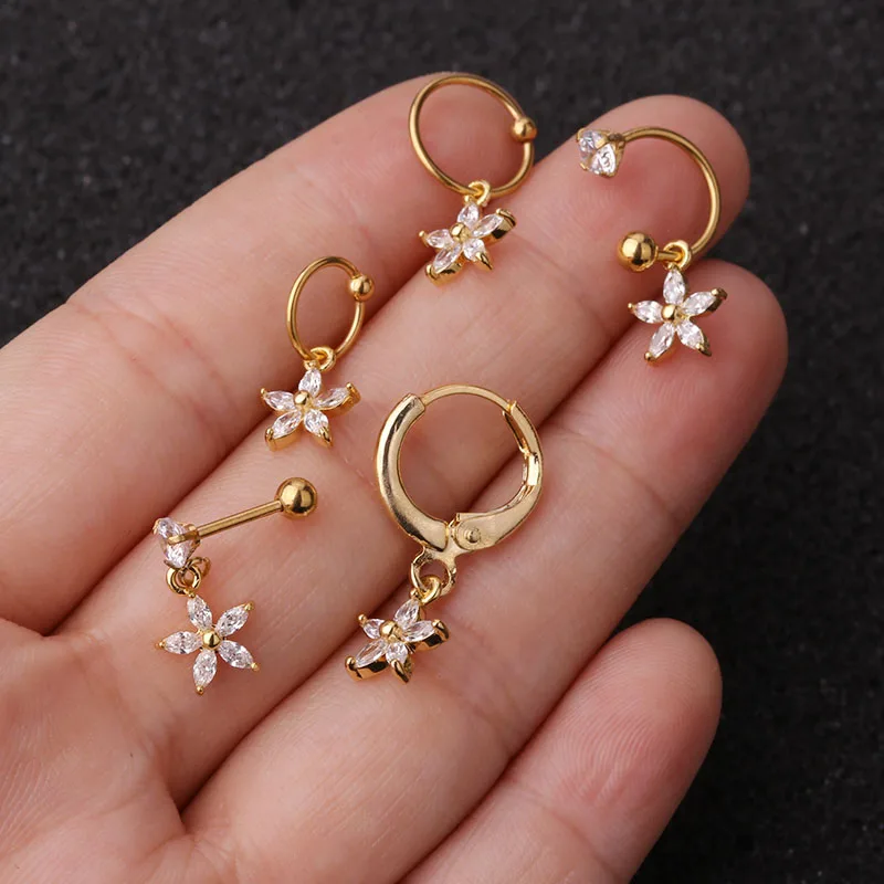 Продаем наборы для ухода за кожей 1 шт Cz подвеска серьги обруч Надеваемые На ушной