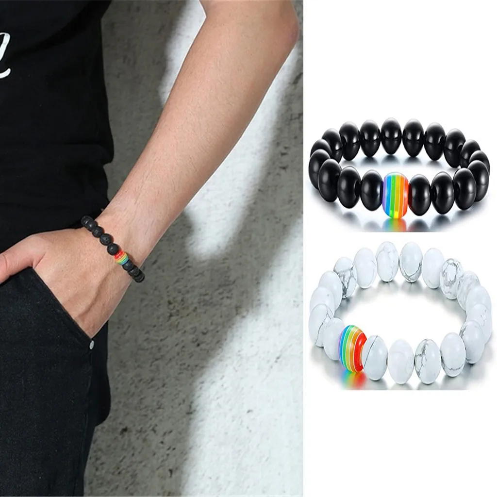 Newst 7 Чакр браслет мужской черный лава исцеляющий баланс бусы молитва Будды для