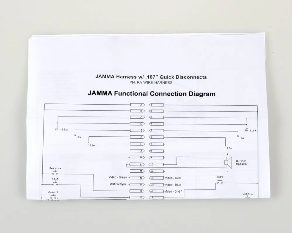 

Arcade JAMMA 56 Pin Interface Cabinet Wire Wiring Harness Loom Multicade Arcade PCB Cable For Arcade Machine Video Game Consoles