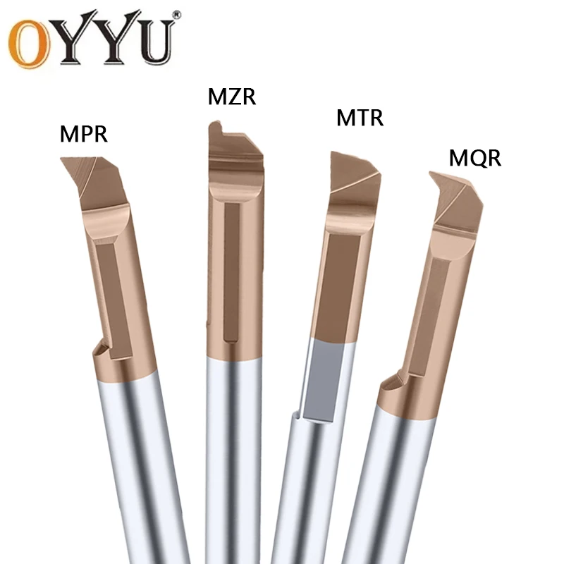 

Токарный станок MQR MTR MPR MZR HRC60, Круглый/плоский карбидный токарный резец с нанопокрытием, миниатюрный внутренний инструмент для резки, малень...