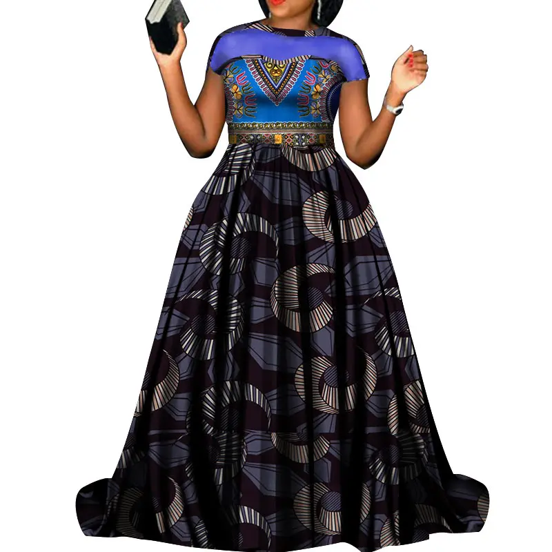 20019 женское Африканское платье Модное бальное до пола женские элегантные