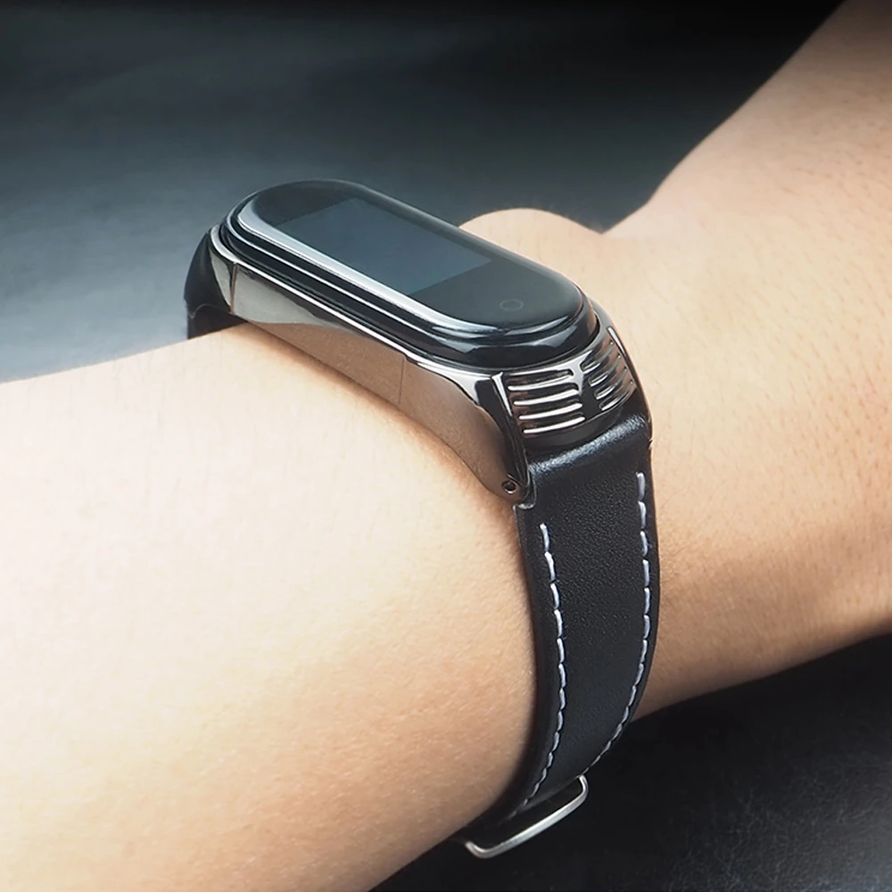 mi jobs Newst Design mi Band 4 ремешок из натуральной кожи браслет для Xiaomi mi Band 4 сменный ремешок mi band 4 умные аксессуары