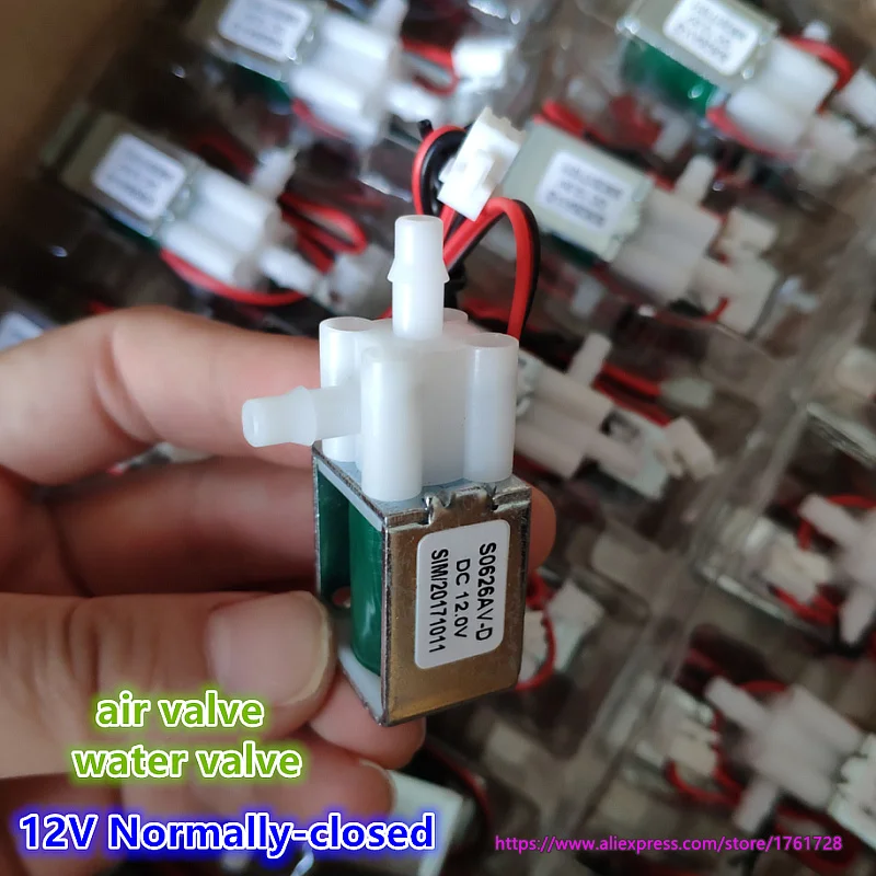 Соленоидный клапан с отверстием 6 мм 12 В нормально закрытый водяной