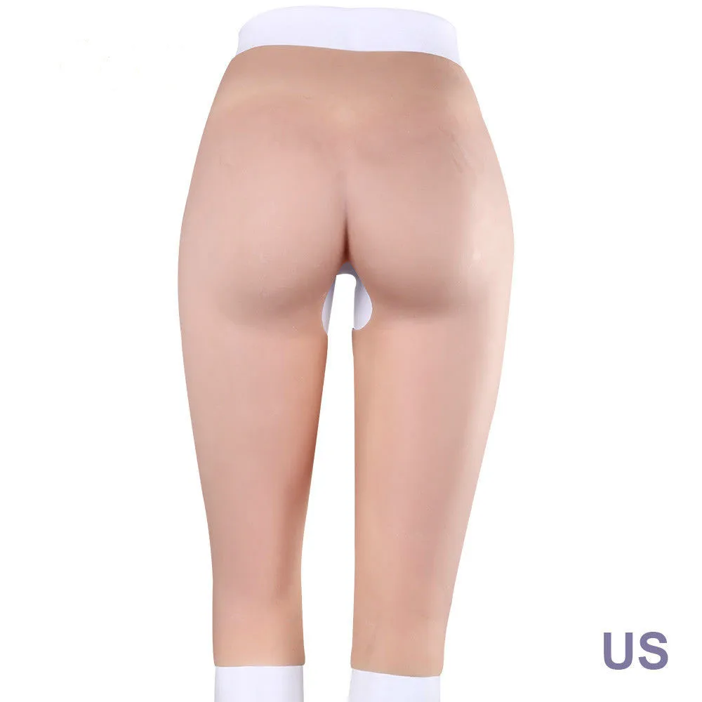 Силиконовые Обрезанные бедра Ass Enhancer открытая промежность CD Drag Queen Shape Wear S
