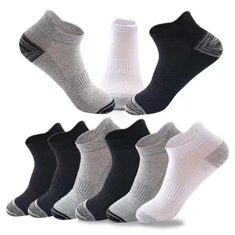 

Mesh Cotton Men Low Cut Socks Leisure Summer Low Cut Short Socks Boat Socks Breathable Sport Anklet Durable Black Male Casual