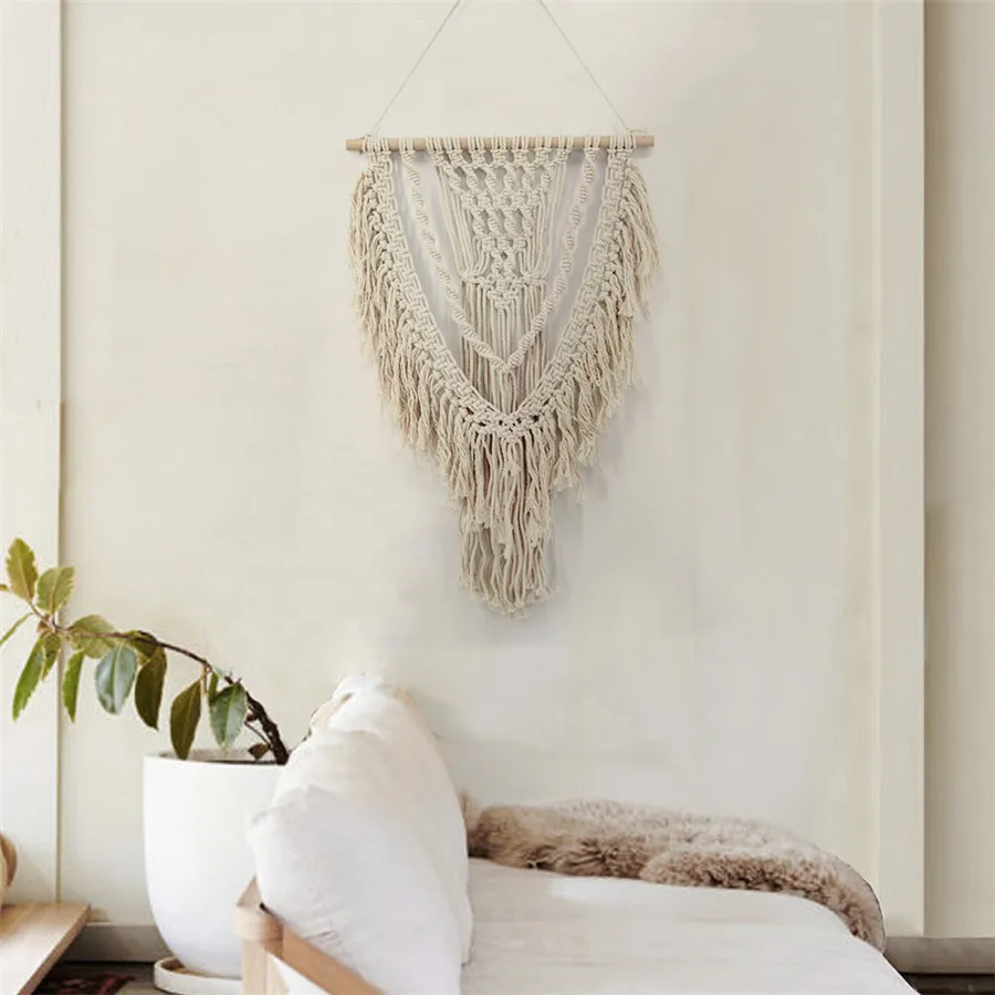 

Hand-Woven Wall Hanging Room Decoration Tapestry Pendant Macrame Gorgeous Tassel Crafts For Home Decor Bohemian Wedding