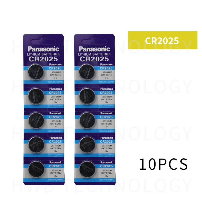 10 шт. бренд для PANASONIC cr2025 ECR2025 BR2025 DL2025 KCR2025 LM2025 3 в кнопки сотового монеты литиевые батареи для часов