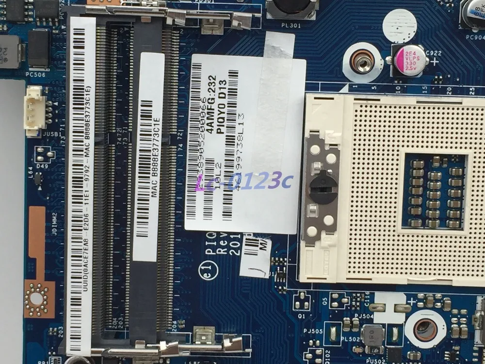 FULCOL для Lenovo Y470 Материнская плата ноутбука PIQY0 LA-6881P HM65 DDR3 w/GT550M 2G GPU