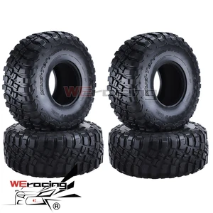 4PCS 120*48MM 2.2" Rubber Tyre Wheel Tires for 1:10 RC Rock Crawler Axial SCX10 SCX10 II 90046 90047 TAMIYA TRX-4 TRX4