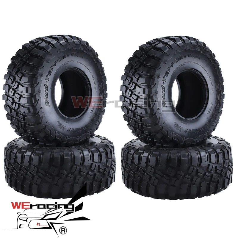 4 шт. 120*48 мм 2 &quotрезиновые шины для колес 1:10 RC Rock Crawler Axial SCX10 II 90046 90047 TAMIYA TRX TRX4|Детали