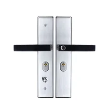 1pair Modern Fingerprint Handle Home Security Universal Door Lock Electronic Smart Office Semiconductor Replacement Parts