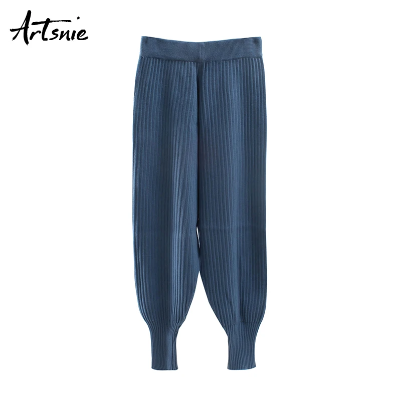 Женские брюки шаровары Artsnie повседневные трикотажные штаны с высокой талией