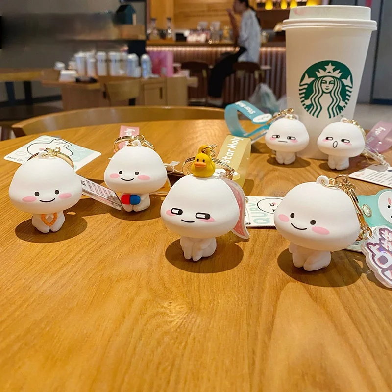 Creative Fashion Doll Anime Keychain    Cartoon Personality Cute Car Keychain     Trendy Charm Lady Bag Mobile Phone Keychain