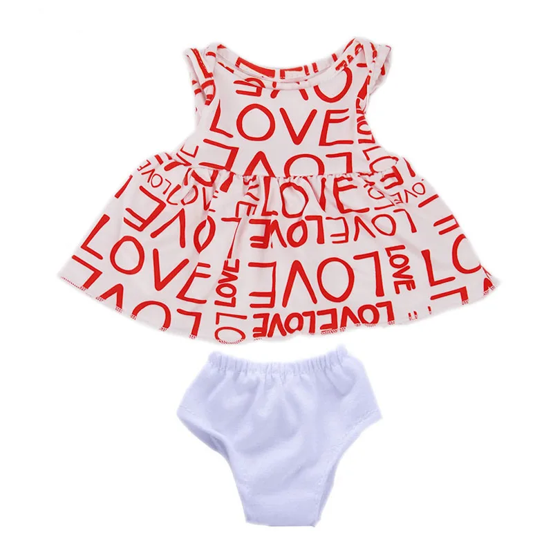 Кукольная одежда с надписью без бретелек платье подходит для 18-дюймовых