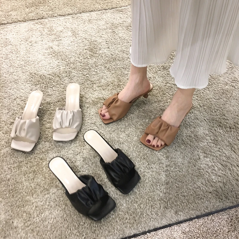 

Женская обувь; Шлепанцы; Новинка 2020 года; Летние модные туфли на шпильке