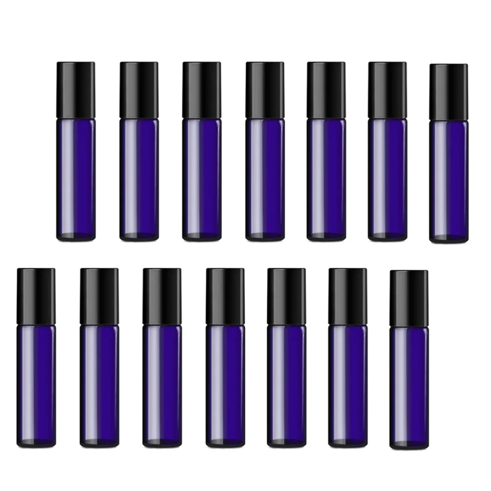 

24Pcs 5ml Roll-on Bottle Essential Oil Subpackaging Bottle Glass Bottle Cosmetics Contianer Blue