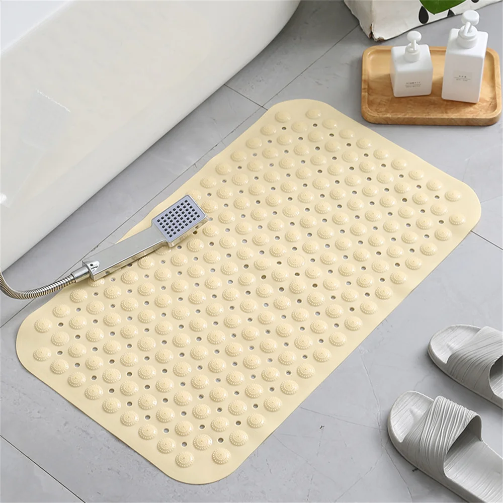 

PVC Bathroom Non-slip Mat Hotel Swimming Pool Bath Mat Bathtub Toilet Floor Mat Suction Cup Floor Mat Maize-yellow 40x100cm