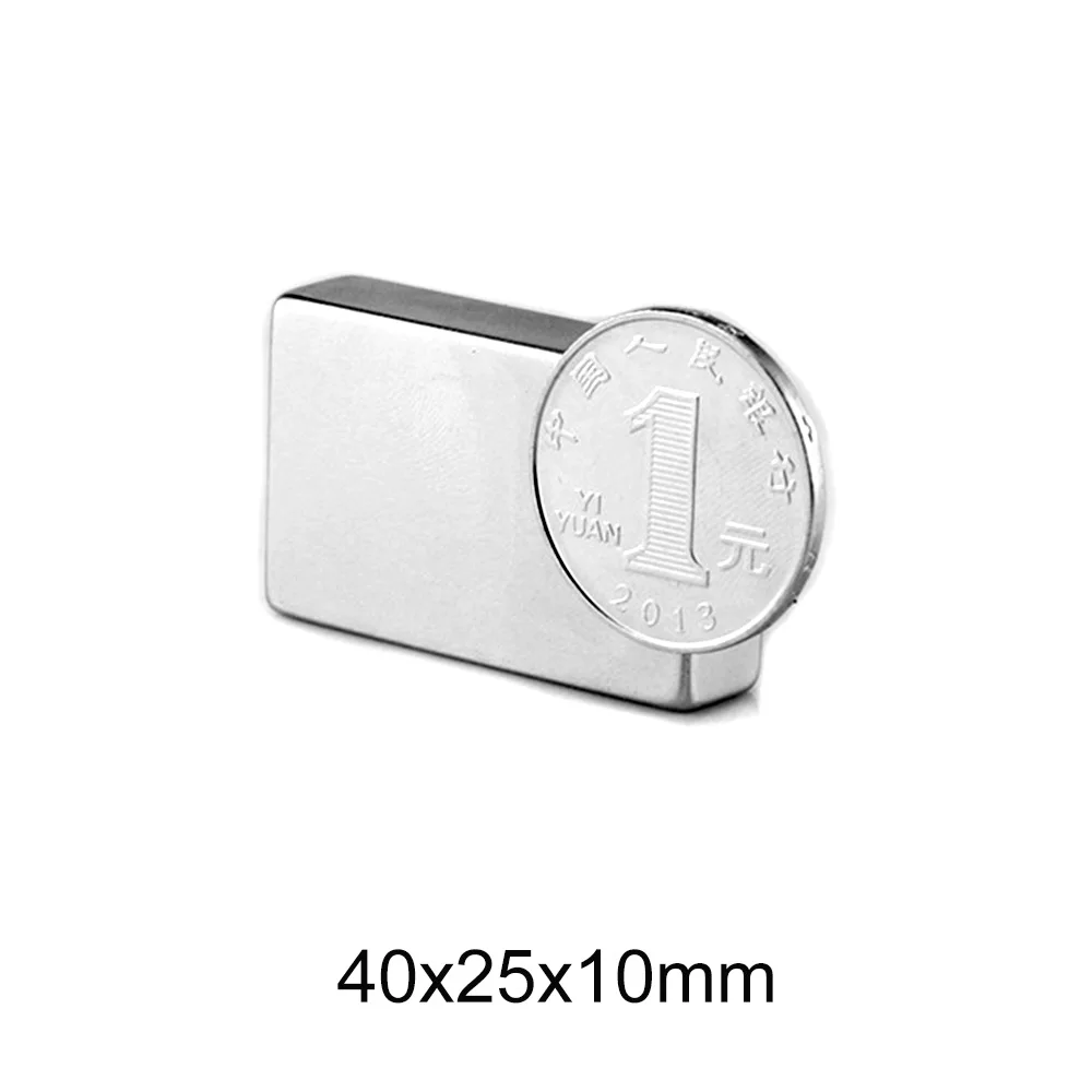 1/2/5 шт. 40x25x10 мм квадратный мощный магнит 40 X 25 N35 Сильный Неодимовый лист