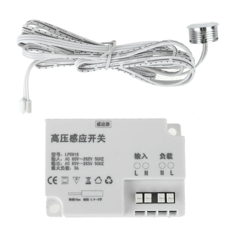 

Universal AC 85V-265V 3A 1 Gang 1 Way Touch Sensor Switch for LED Light Lamp Electric Fan 110V 220V Wall Touch Switch