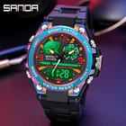 Часы наручные SANDA G-Style Мужские Цифровые, спортивные брендовые Роскошные светодиодсветодиодный в стиле милитари, противоударные