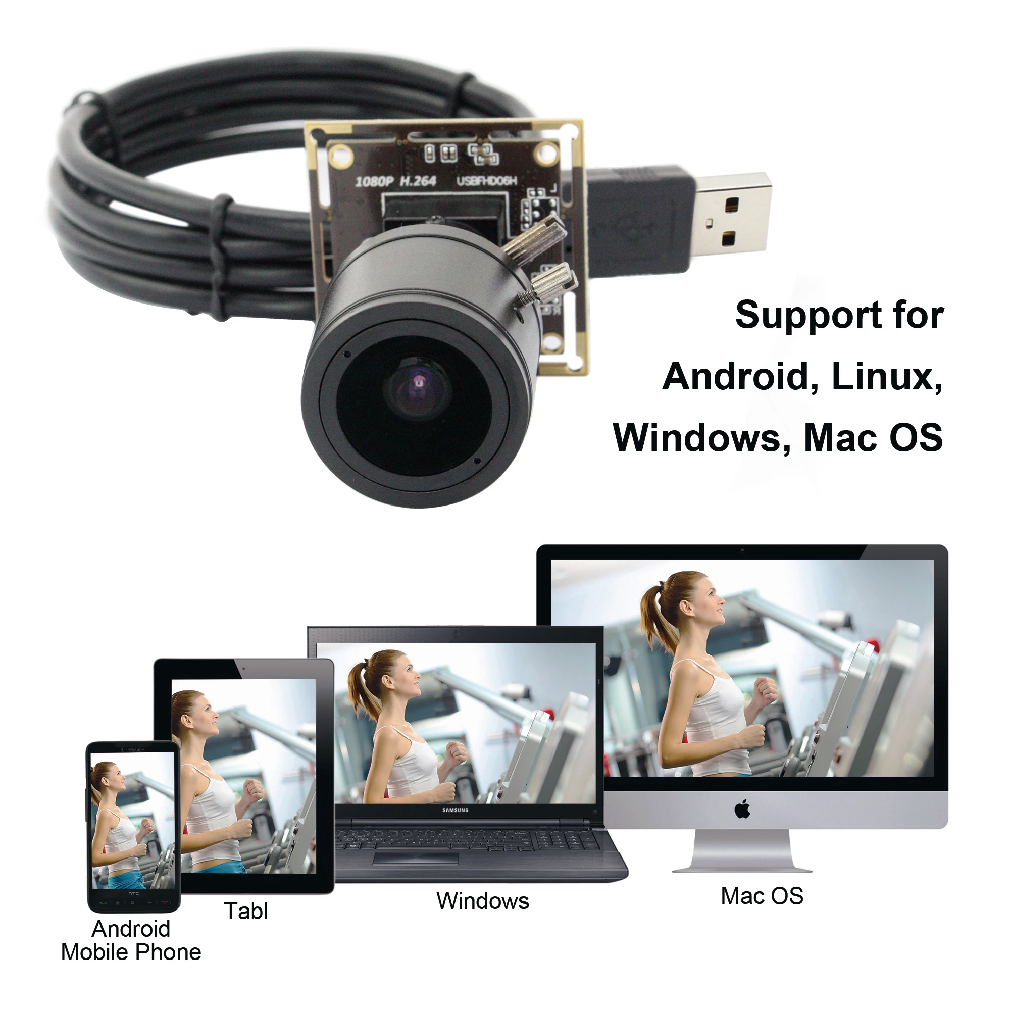

1920*1080p 30fps H.264 hd CMOS AR0330 2.8-12mm varifocal manual zoom mini usb camera module with Audio for machinary equipment
