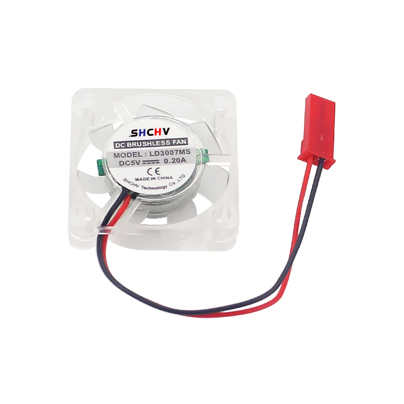 Светодиодный охлаждающий вентилятор Raspberry Pi 5 В задний светильник блестящий