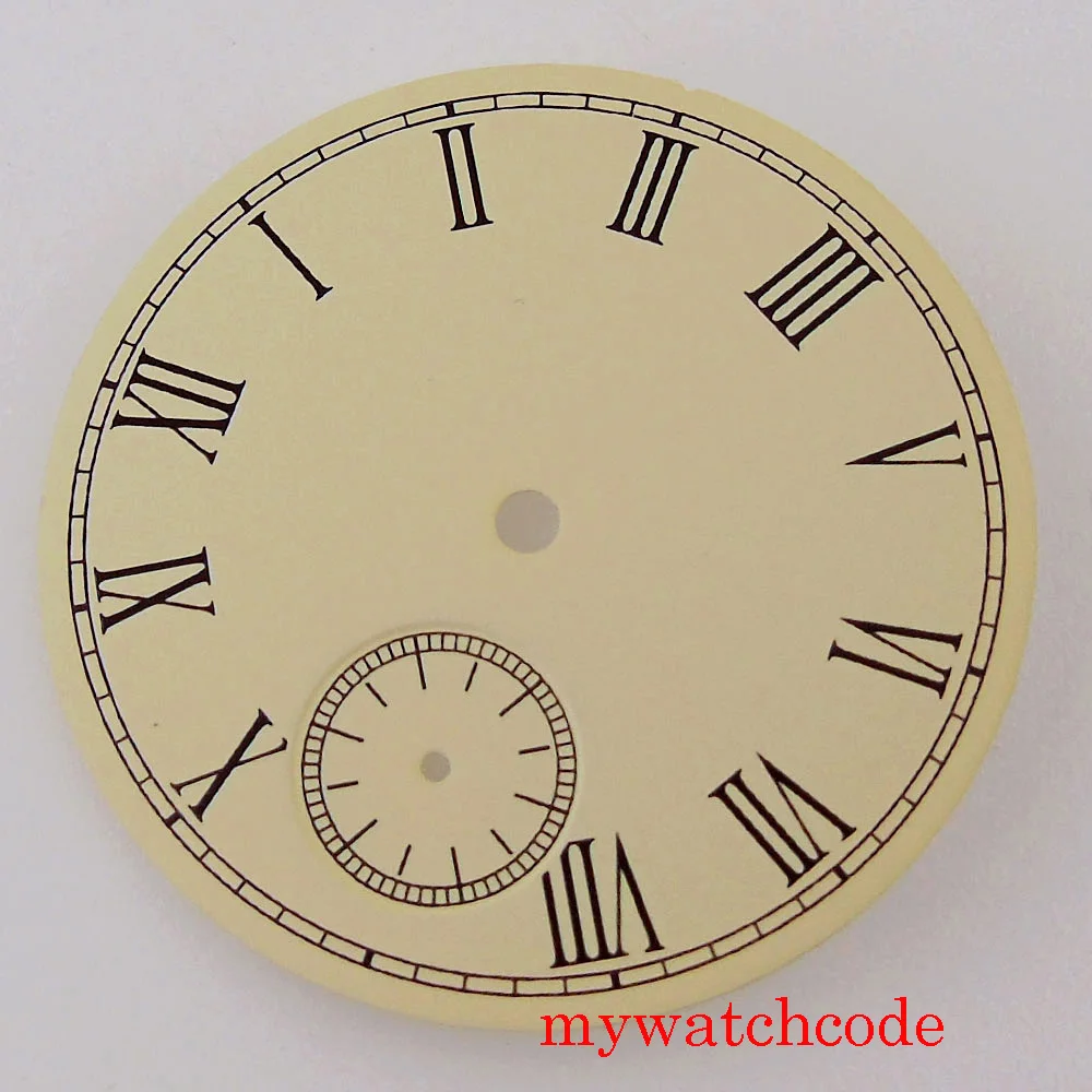 

For ETA 6497 Seagull 3602 Hand Winding Movement Manual Sterile 38.9mm Watch Dial Beige Yellow Color High Quality Watch Parts