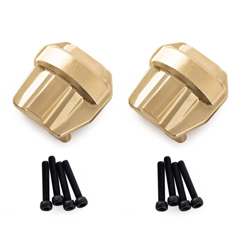 

2Pcs Brass Diff Cover AR44 Portal Axle Counterweight for 1/10 RC Crawler Car Axial SCX10 II 90046 Upgrades Parts
