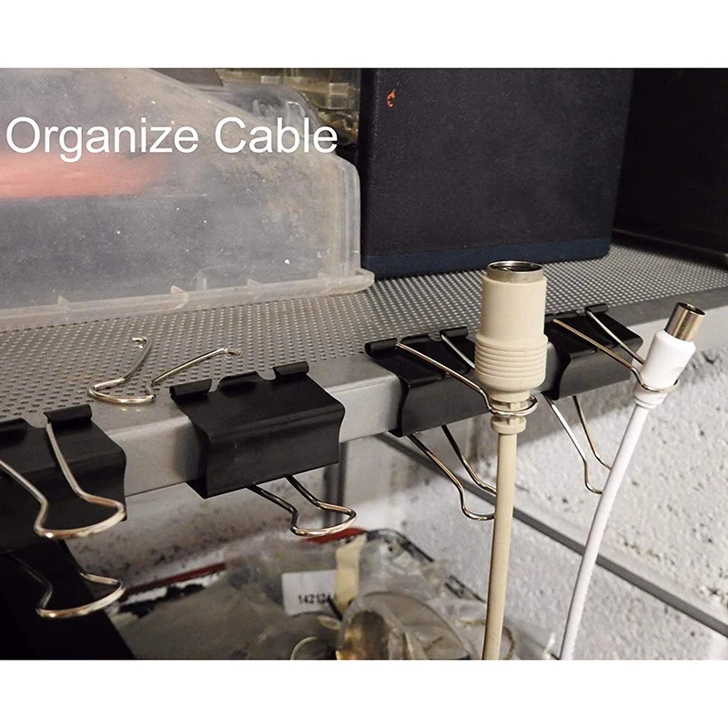 Foldback скрепки для бумаги металлический Биндер зажимы универсальные средний