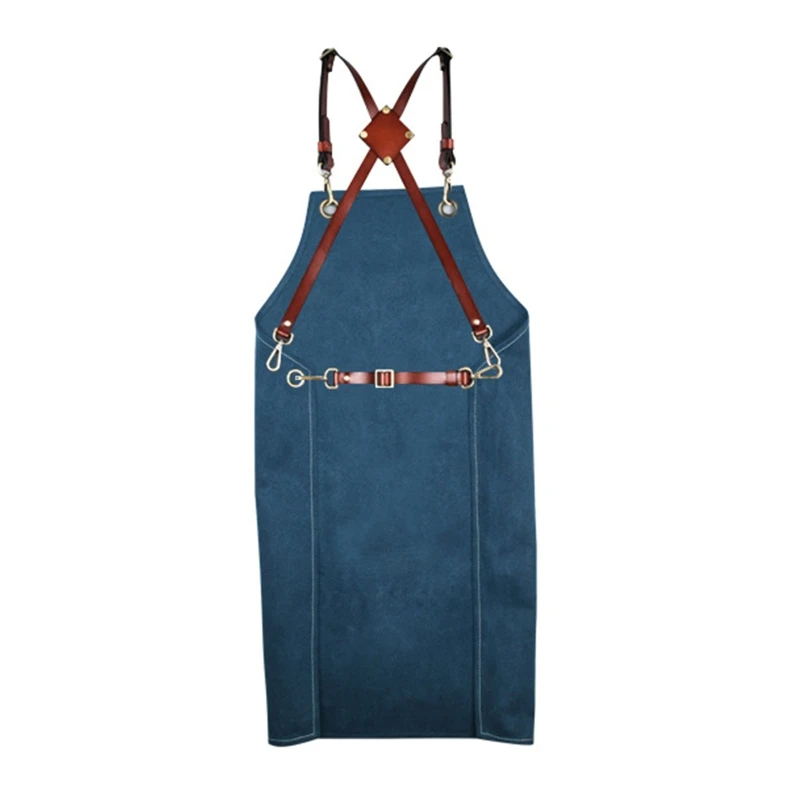 

Utility Work Apron Canvas Apron Workshop Tool Apron with Adjustable Straps for Barber,Kitchen,Gardener,Cafeshop