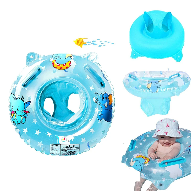 

Swim Ring Baby Swim Seat Baby Buoyancy Aid with Swim Seat PVC for Toddler Buoyancy Aid Toys 6 Months to 36 Months (Blue)