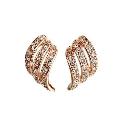 Korea Design Rhinestone Clip On Earrings No Hole Women's Simple Elegant Style Ear cuff  Bridal Wedding Party Earrings Jewelry images - 6