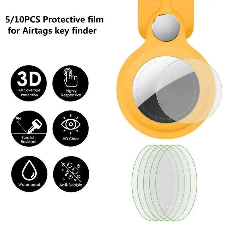 

5/10pcs Protector For Airtags Tracker-protective Film Tpu Edge Soft Film For Apple Airtag Case Protective Cover Tpu Edge