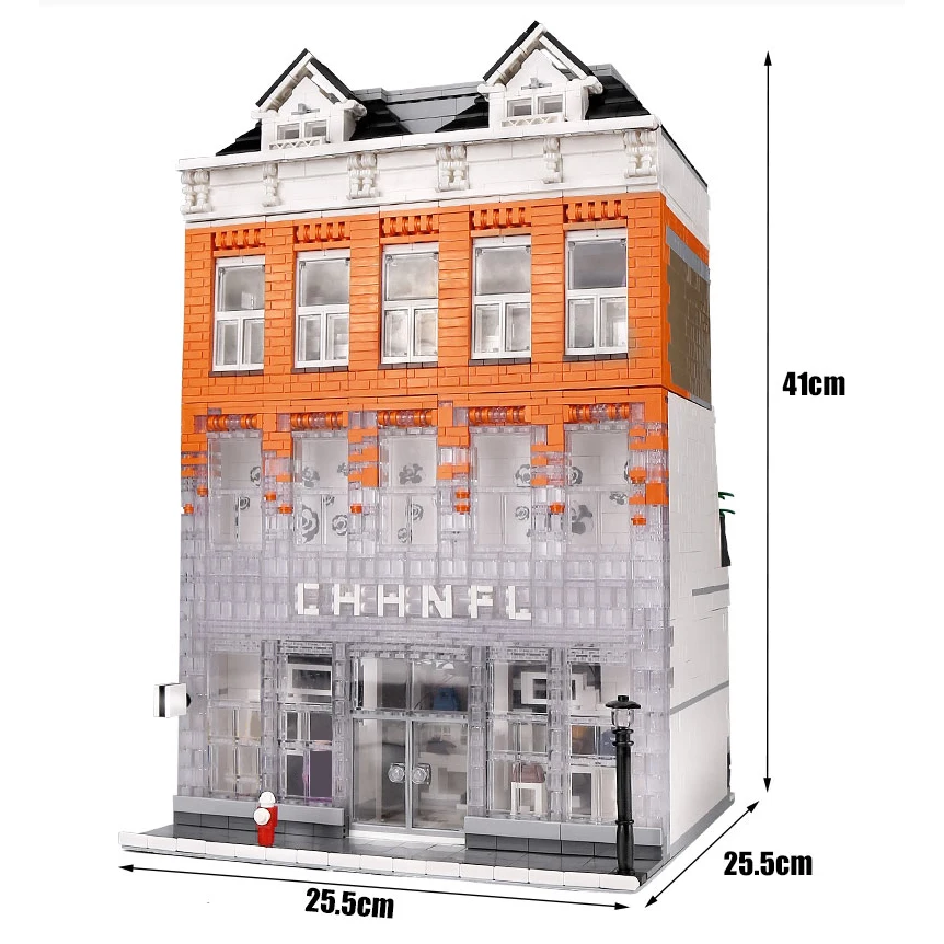 

New MOC Crystal Palace House With LED Building Blocks City Street View Model Assembly Bricks Educational Toys for Kids DIY Gifts