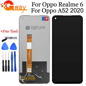 6 5 for oppo realme 6 rmx2001 lcd oppo a52 2020 cph2069 lcd display touch screen digitizer assembly with frame spare parts free global shipping