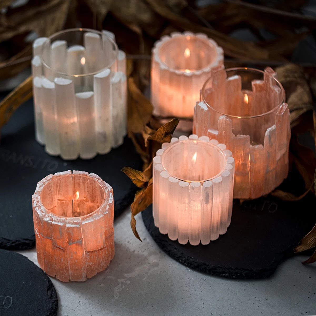 Stone Romantic Candle Holders Modern Luxury Creative Candle Holders Elegant Wedding Centerpieces Bougeoir Home Decoration DG50ZT