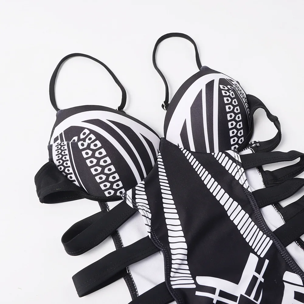 Однокусочный купальник с ремешками на боковой части Sexy Strappy Side для женщин, крест-накрест, с эффектом push up, купальная одежда 2020 года, пляжная одежда, бандажные купальники.