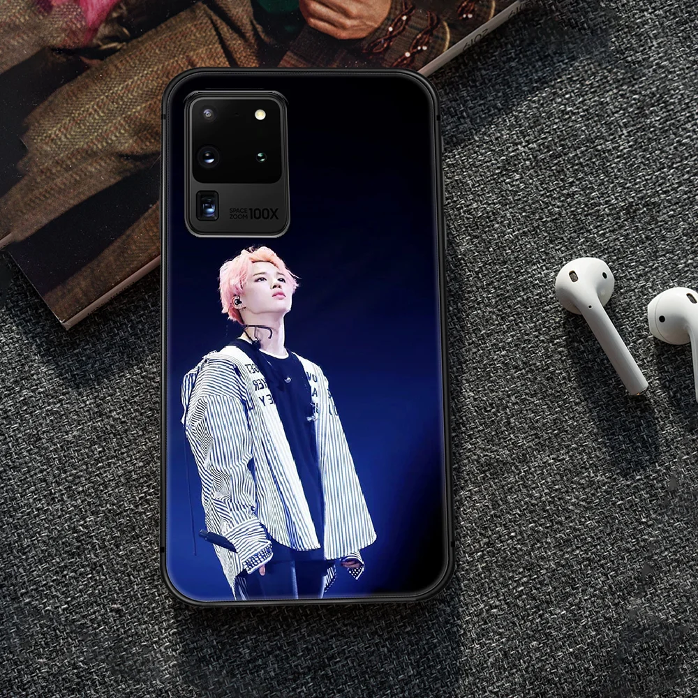 

Bangtan Boys JiMin Phone Case Cover Hull For Samsung Galaxy S 7 8 9 10 e 20 FE edge uitra plus Note 9 10 20 black Bumper Tpu