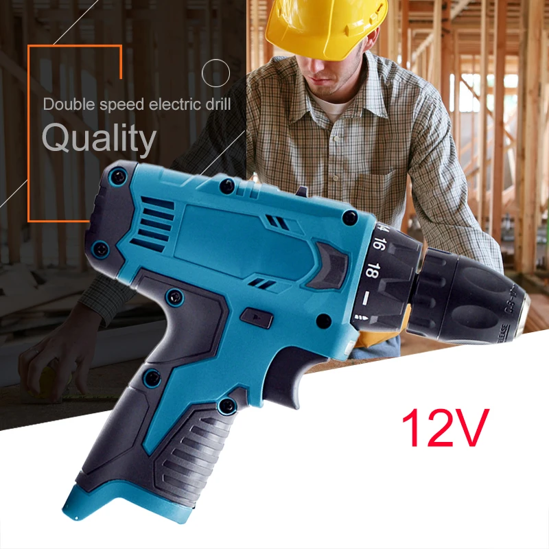 

12V Electric Drill Two Speed Electrical Screwdriver 28N.m Torque Mini Wireless Power Driver Power Tool For Bosch 12V Battery
