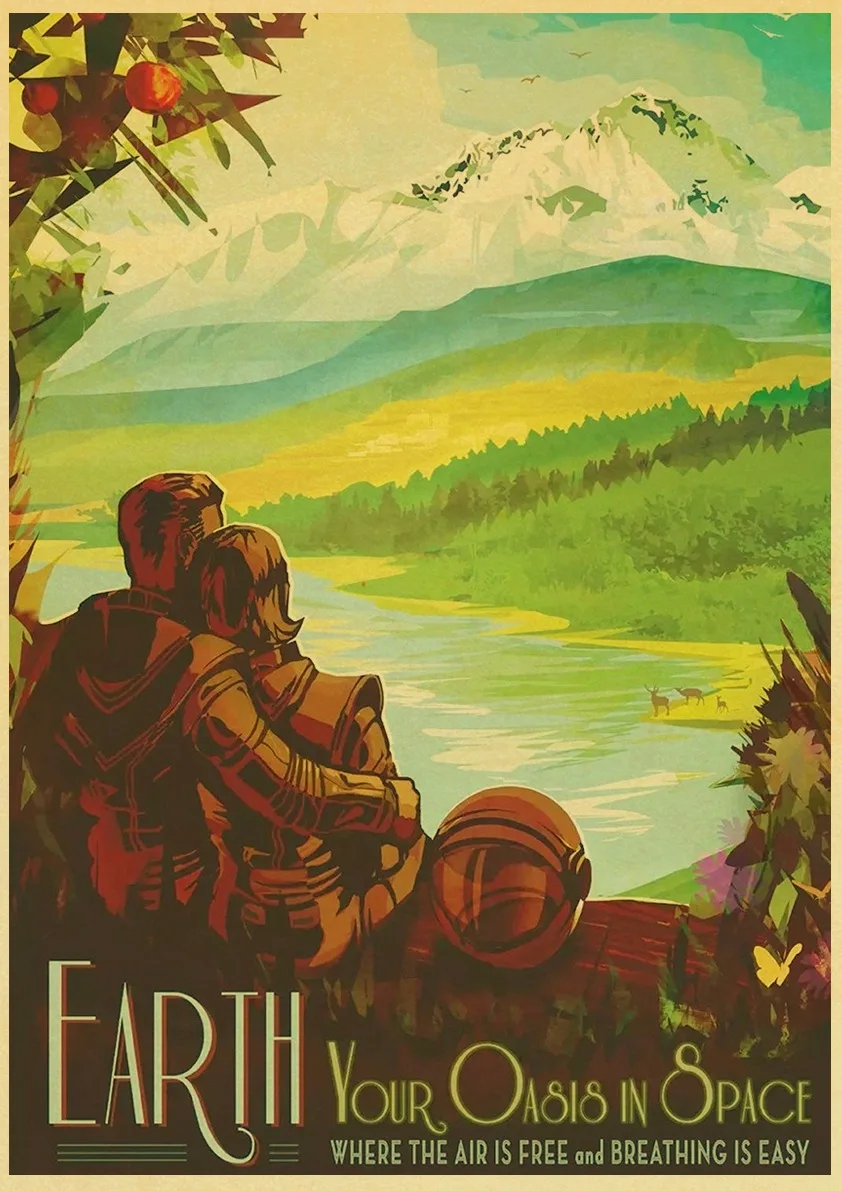 

Classic retro Cartoon futuristic poster Posters For Home/Bar/Living room Decor kraft Paper high quality poster wall sticker